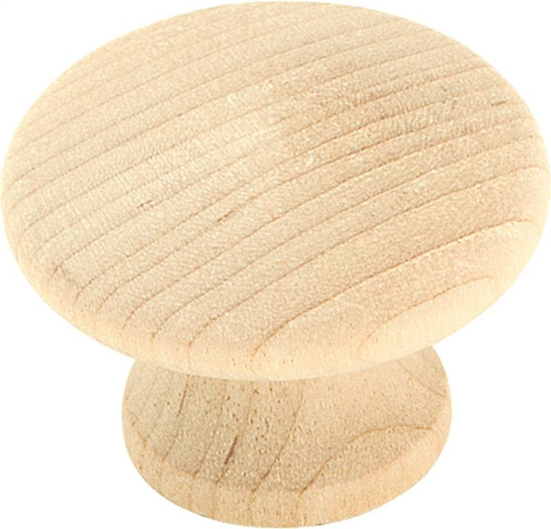 Knob Cabinet 1-1-4in Brich Wd