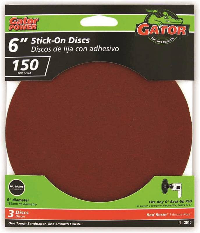 6in 150grit Psa Disc 3pk
