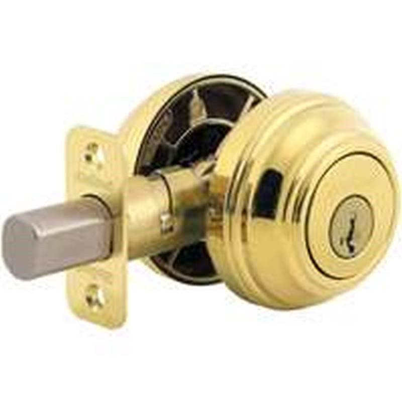 2-cyl Deadbolt Smt Brt Brass