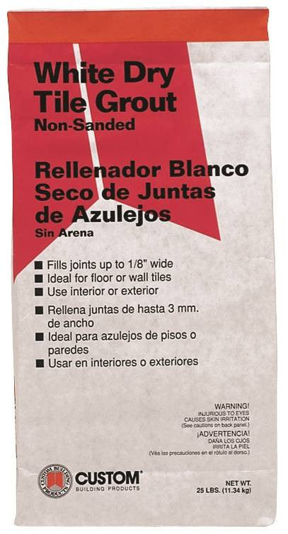 Grout Nonsanded Dry White 25lb