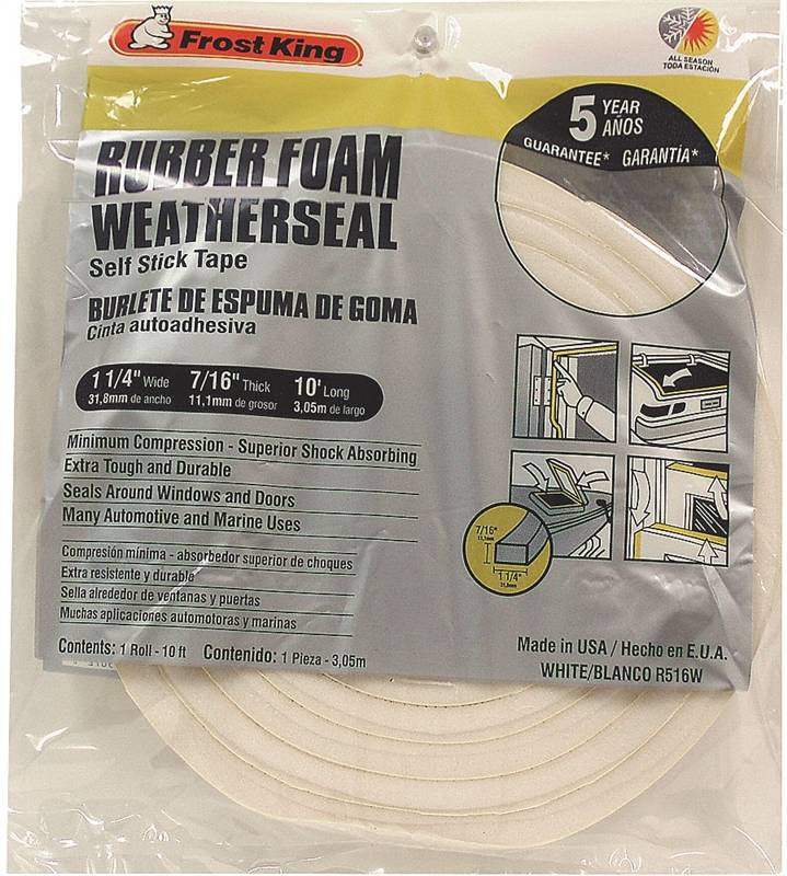 Weatherstrip Tape 1-1-4x10ftwh