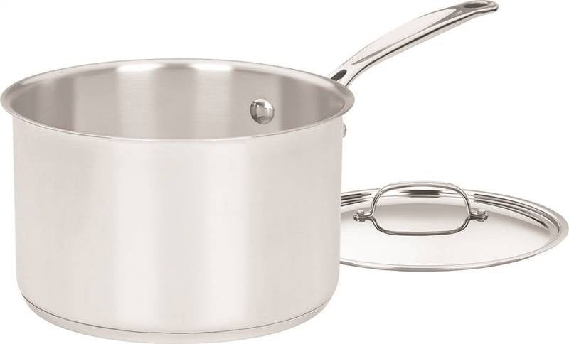 Saucepan Stainless W-lid 4qt