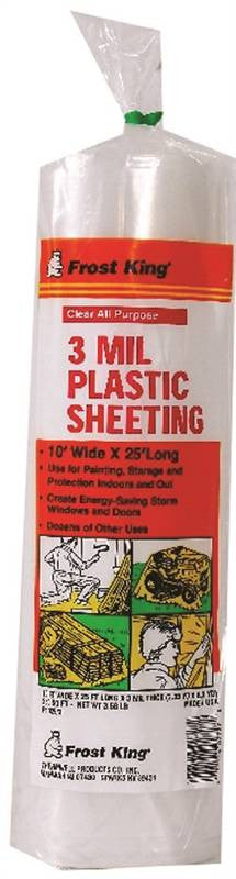 Poly Sheeting 10x25ft 3mil Clr