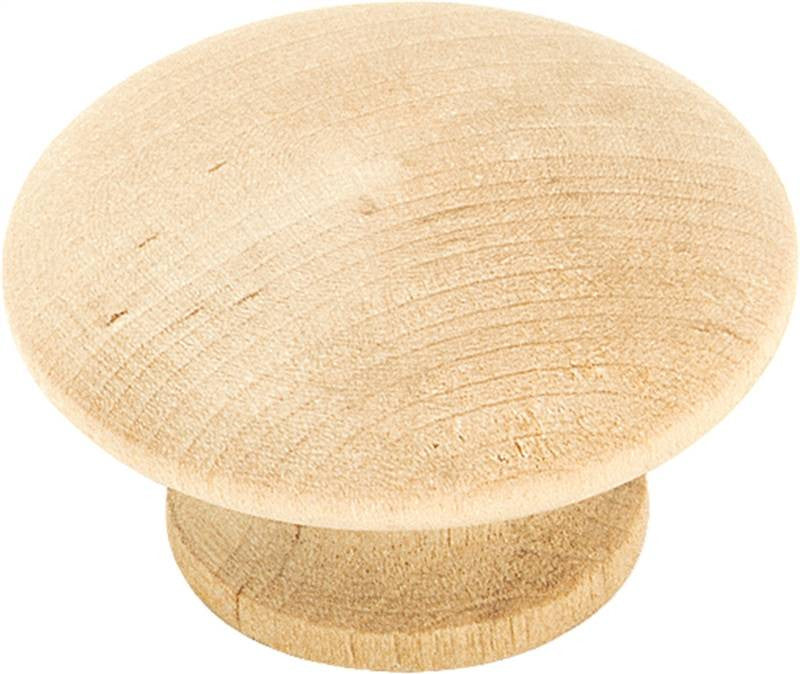Knob Cabinet 1-1-2in Brich Wd