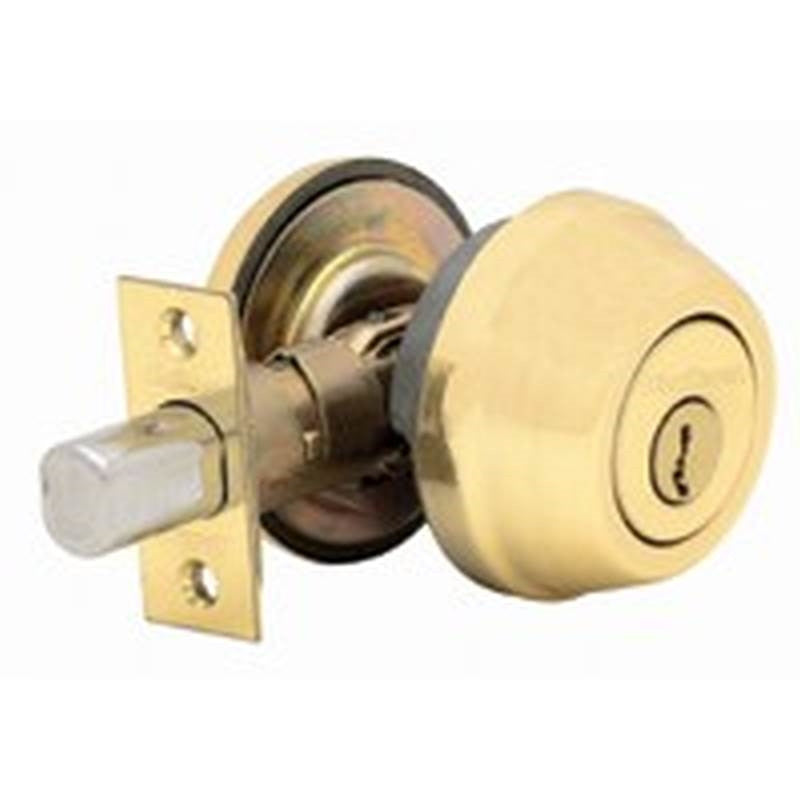 1-cyl Deadbolt Smt Lt B Brs Bx