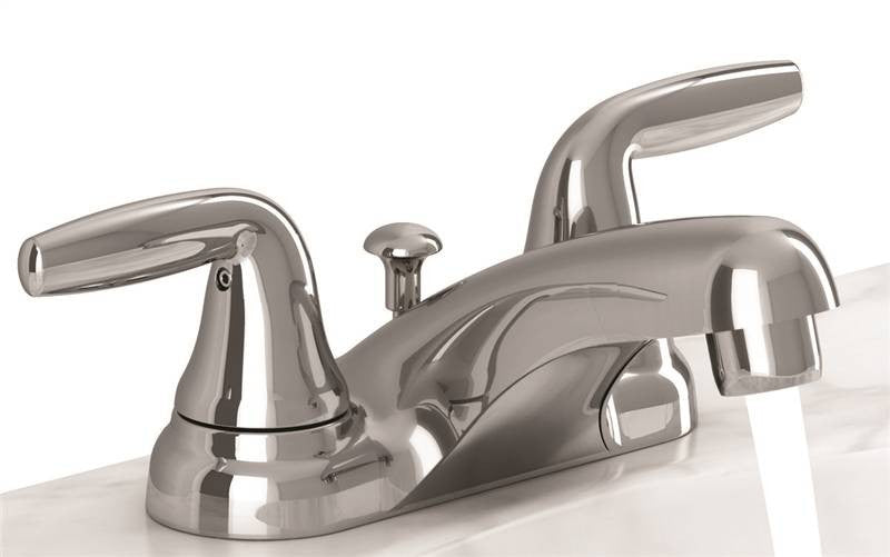 Lav Faucet 2-hndl Popup Chrome
