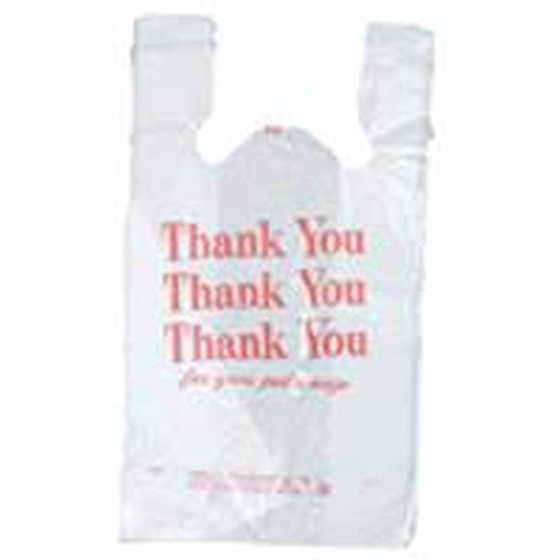 Bag Plstc Flat T-shirt Thk You