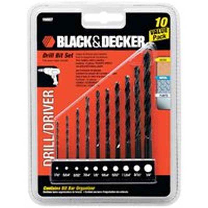 10pc Drill Bit Set 1-16"-1-4"