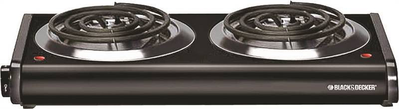 Plate Hot Dbl Burner Blk