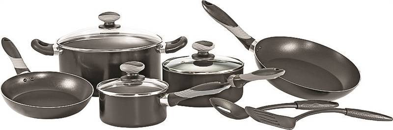 Cookware Set Black 10pc