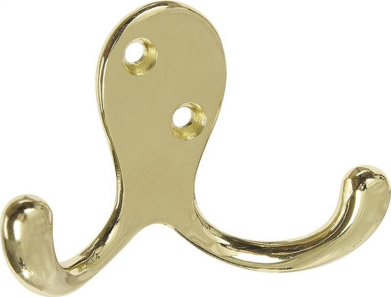 Hook Robe Double Prong Polbrss