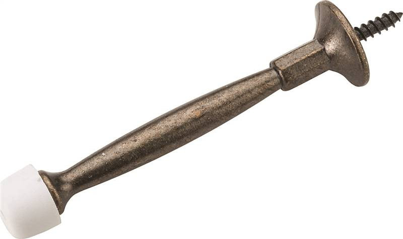 Door Stop Rigid 4in Ant-brass