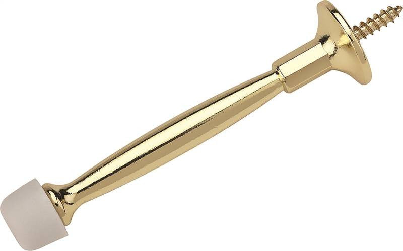 Door Stop Rigid 4in Pol-brass