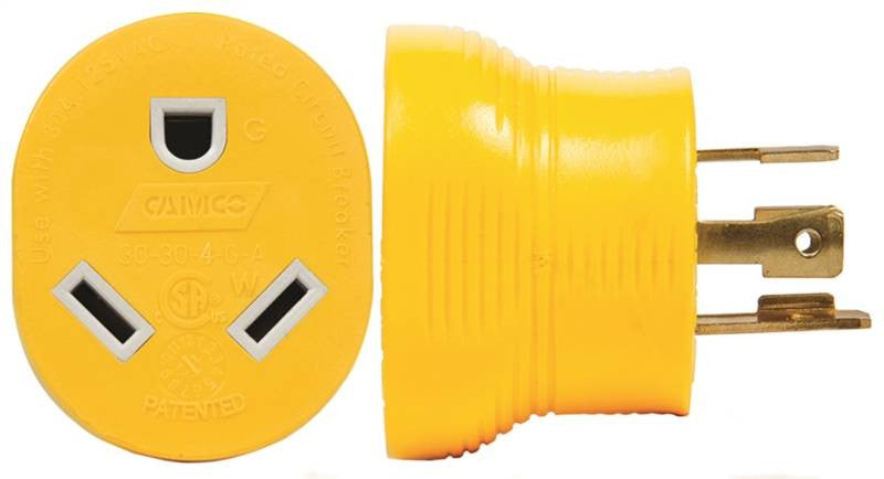 Adapter 30m-30f 4-prong 125v