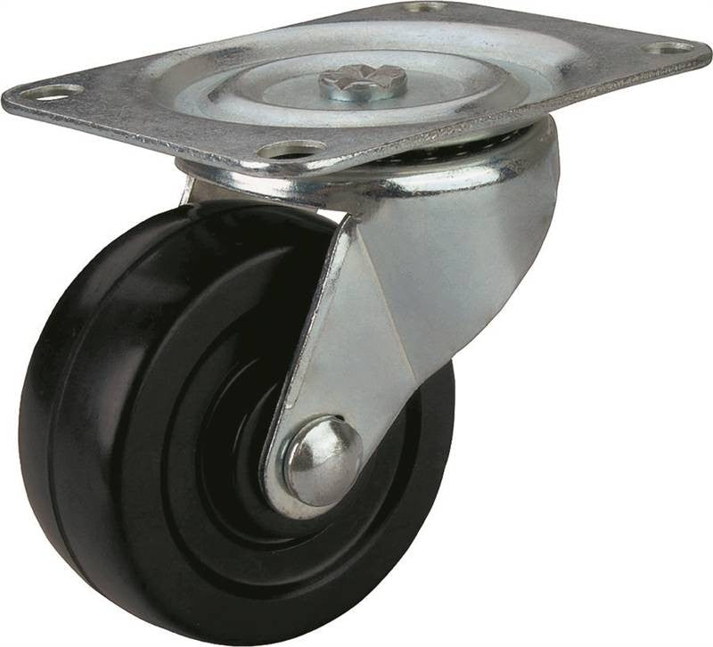 Caster Swivel 3in Rub-zinc