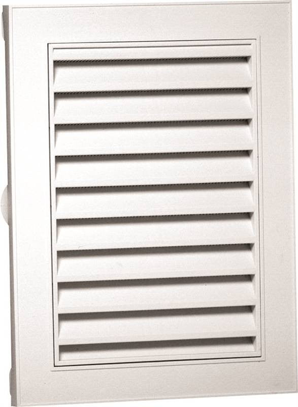 Gable Vent 12x18in White Rect