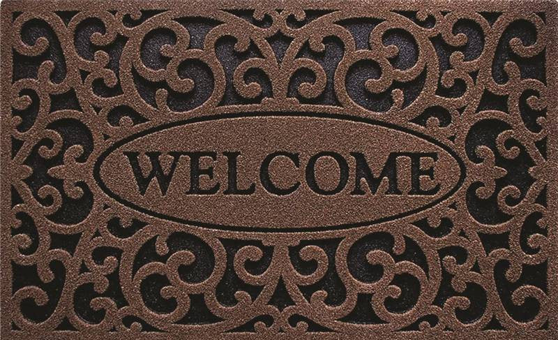 Doormat Welcome Irn 18x30 Cof