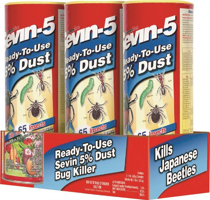 Sevin 5% Dust 1lb. Shaker 3pk