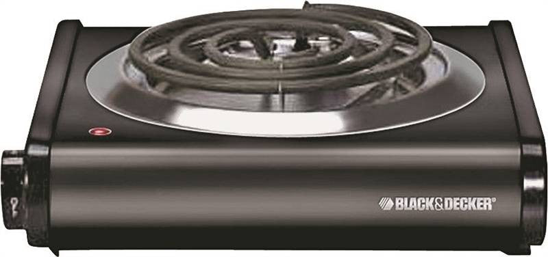 Hot Plate Single Burner Blk