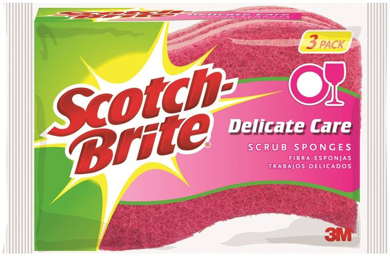 Delicate Duty Scrub Sponge 3pk