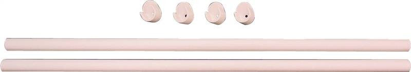 Rod Wardrobe Ends White 35in