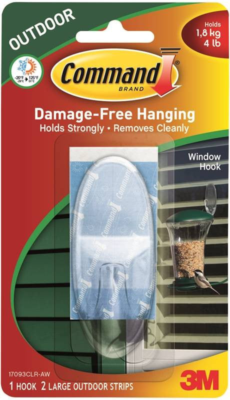 Hook Window Outdoor Clear Lrg