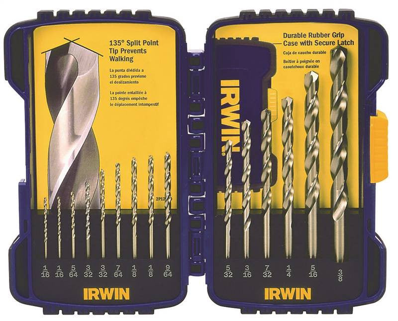 15pc Cobalt Drill Bit Set