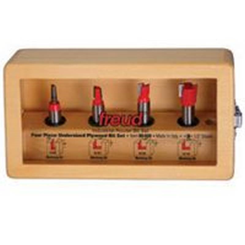 Router Bit 4pc Plywood Set