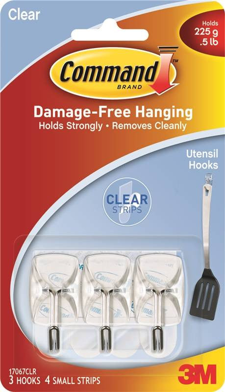 Hook Wire Adhesive Small Clear