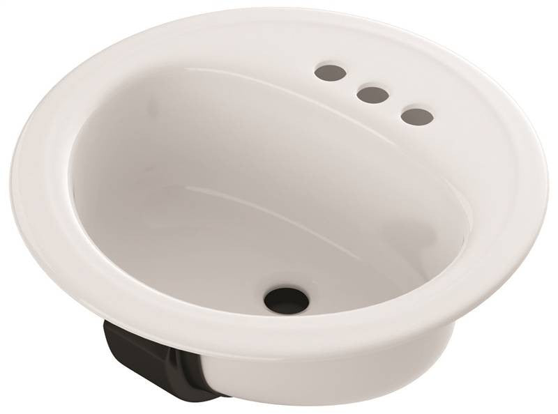 Lavatory Steel Rnd Wht 19in