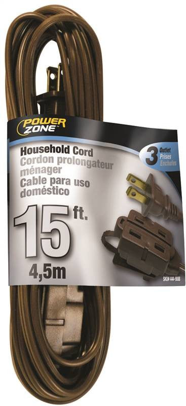 Cord Ext Indr 16-2sptx15ft Brn