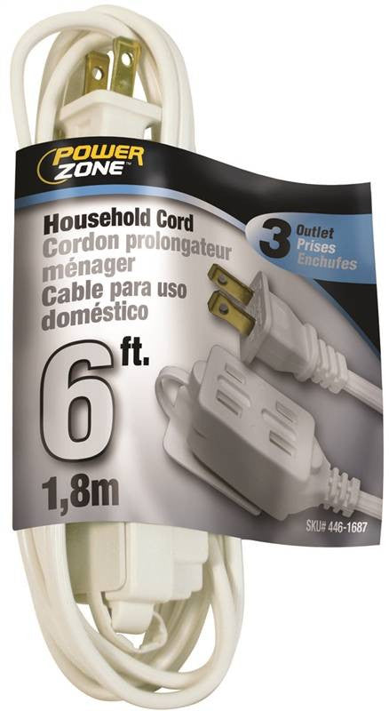 Cord Ext Indr 16-2sptx6ft Wht