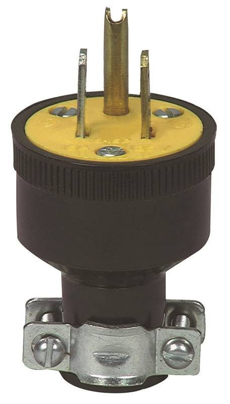 Black Straight 3wire Plug