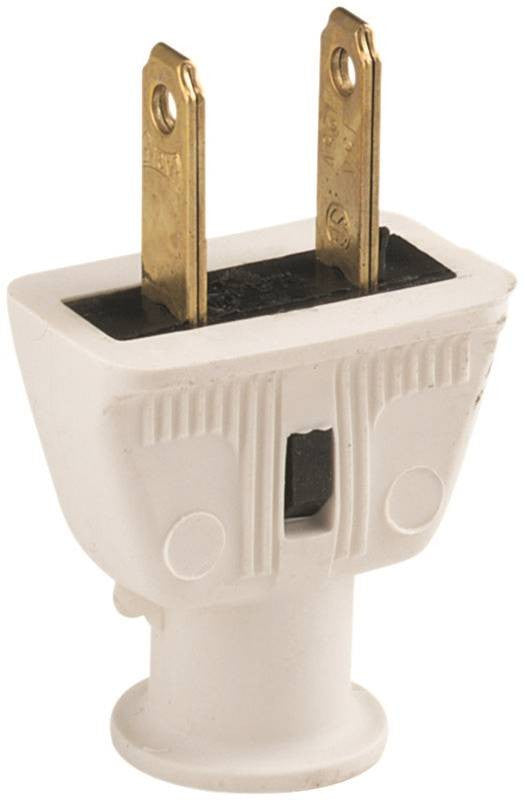 White Rubber 2wire Plug