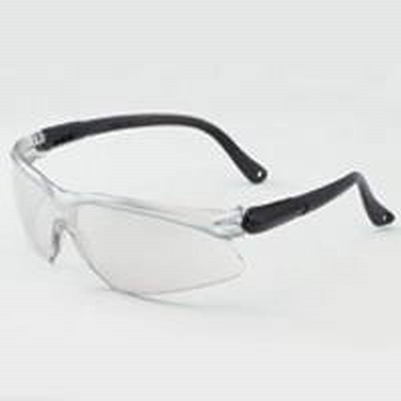 Glasses Safety Blk W-blu Lens