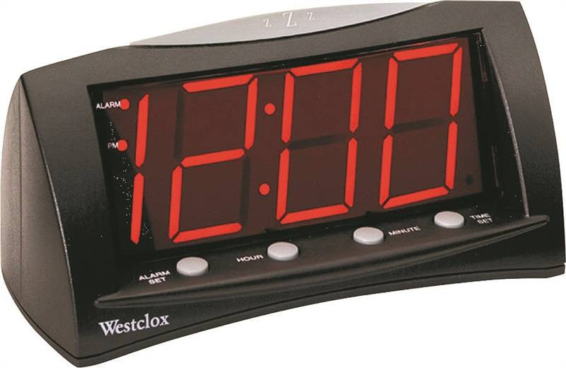Clock Alarm Lcd Lg Dsply Red