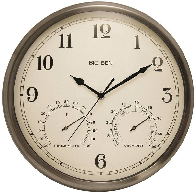 Clock Wall 12in Metal In-out