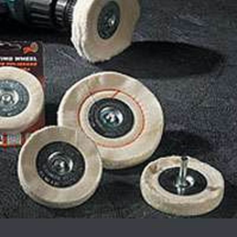 4"cush Sewn Mounted Buff Wheel