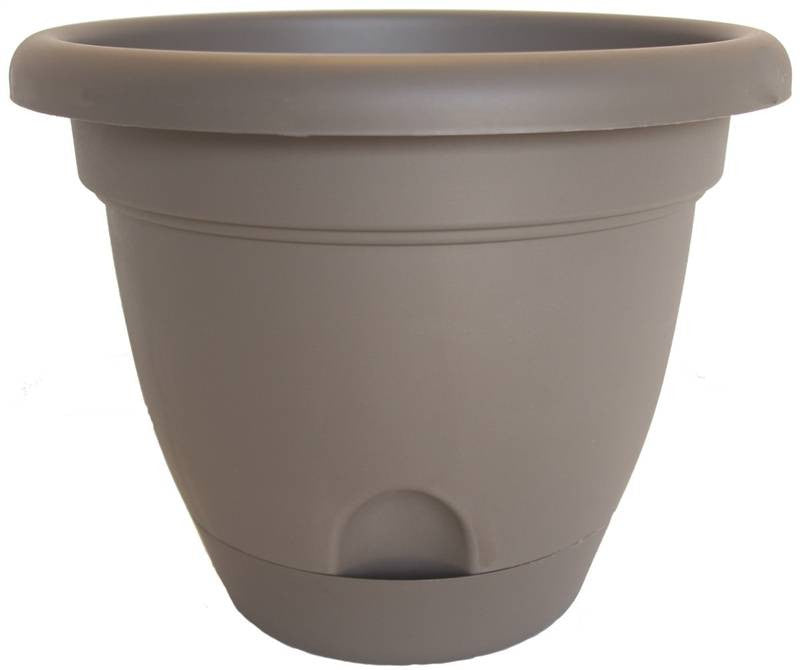 Planter 12in Peppercorn Lucca