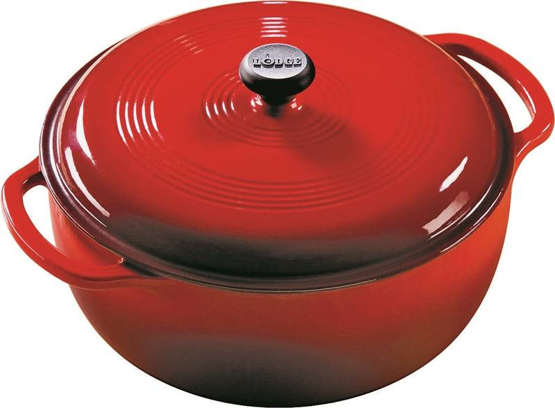 Dutch Oven Cast Iron Red 6 Qt