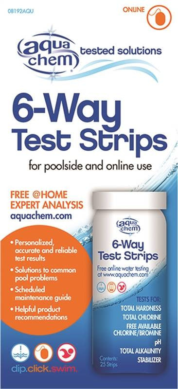 Pool Test Strips 6 Way Aqua Ch