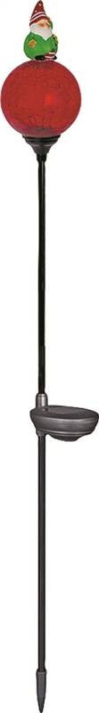 Solar Light Crackle-gnome Red