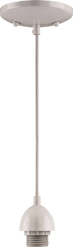 Fixture Pendant 1lt White Med