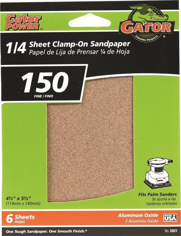 150grit Alum Ox 1-4 Sheet 6pk