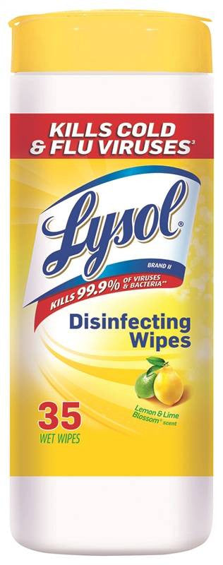 35ct Lysol Wipes Lemon Lime