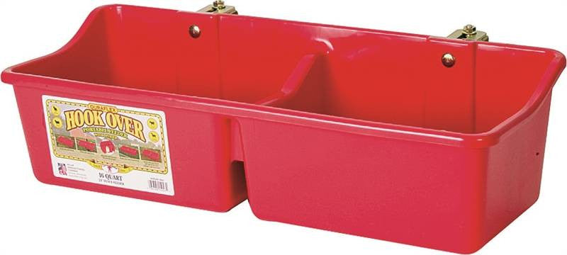 24" Divided Plastic Feeder Red