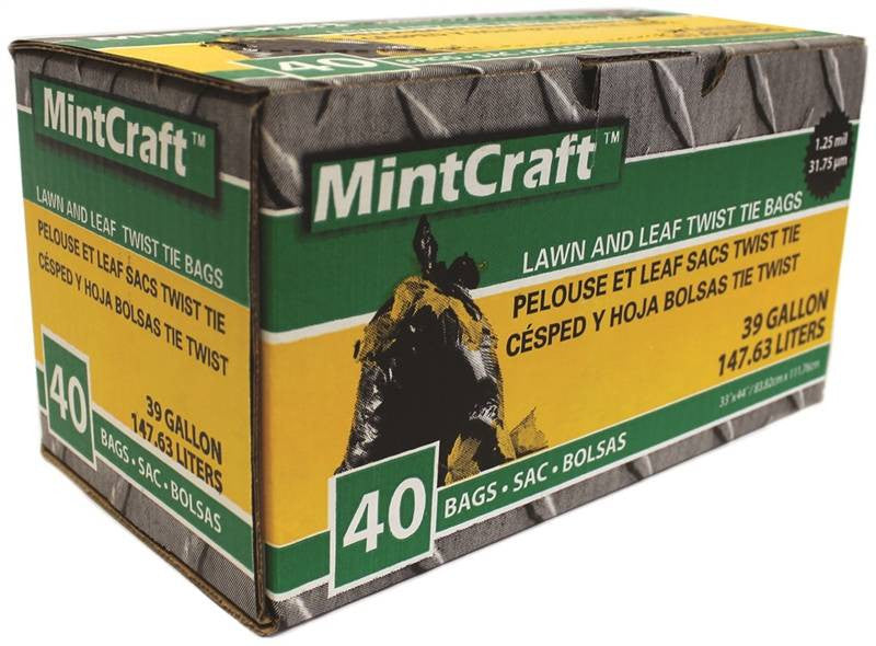 39gal 1.25m Lawn-leaf Bag Blk