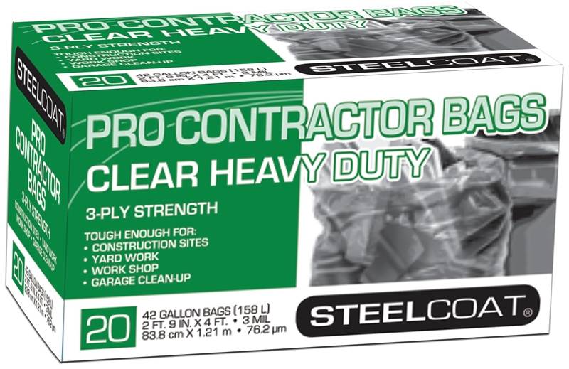 Bag Contractr 42gal Clear 3mil