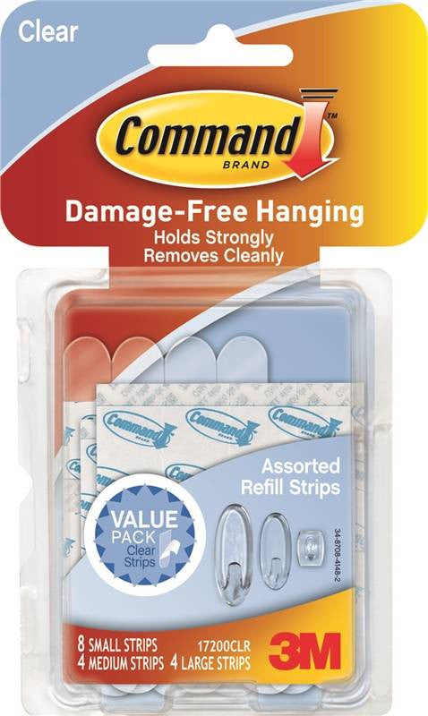 Strip Mount Refill Asstd Clear