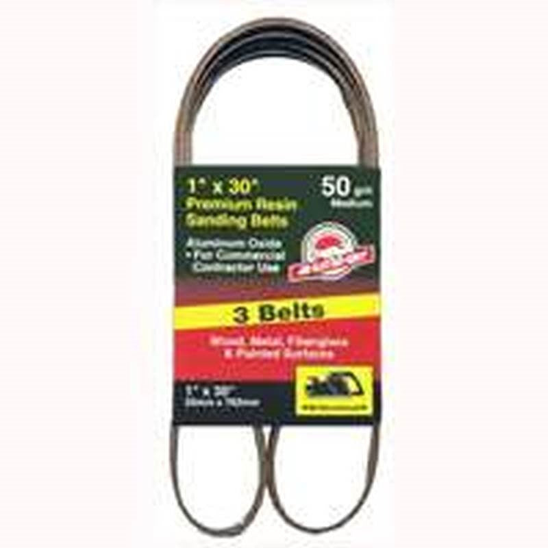 1x30in 50grit Alum Ox Belt 3pk